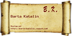 Barta Katalin névjegykártya