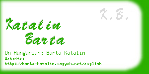 katalin barta business card
